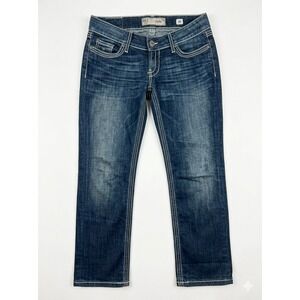BKE Stella Jeans Womens Low Rise Straight Dark Blue Size 29